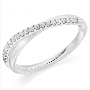 Diamond Platinum Crossover Eternity Ring