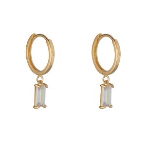 9ct Gold C/z Drop Earrings