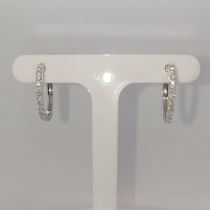 9ct Diamond Hoop Earrings